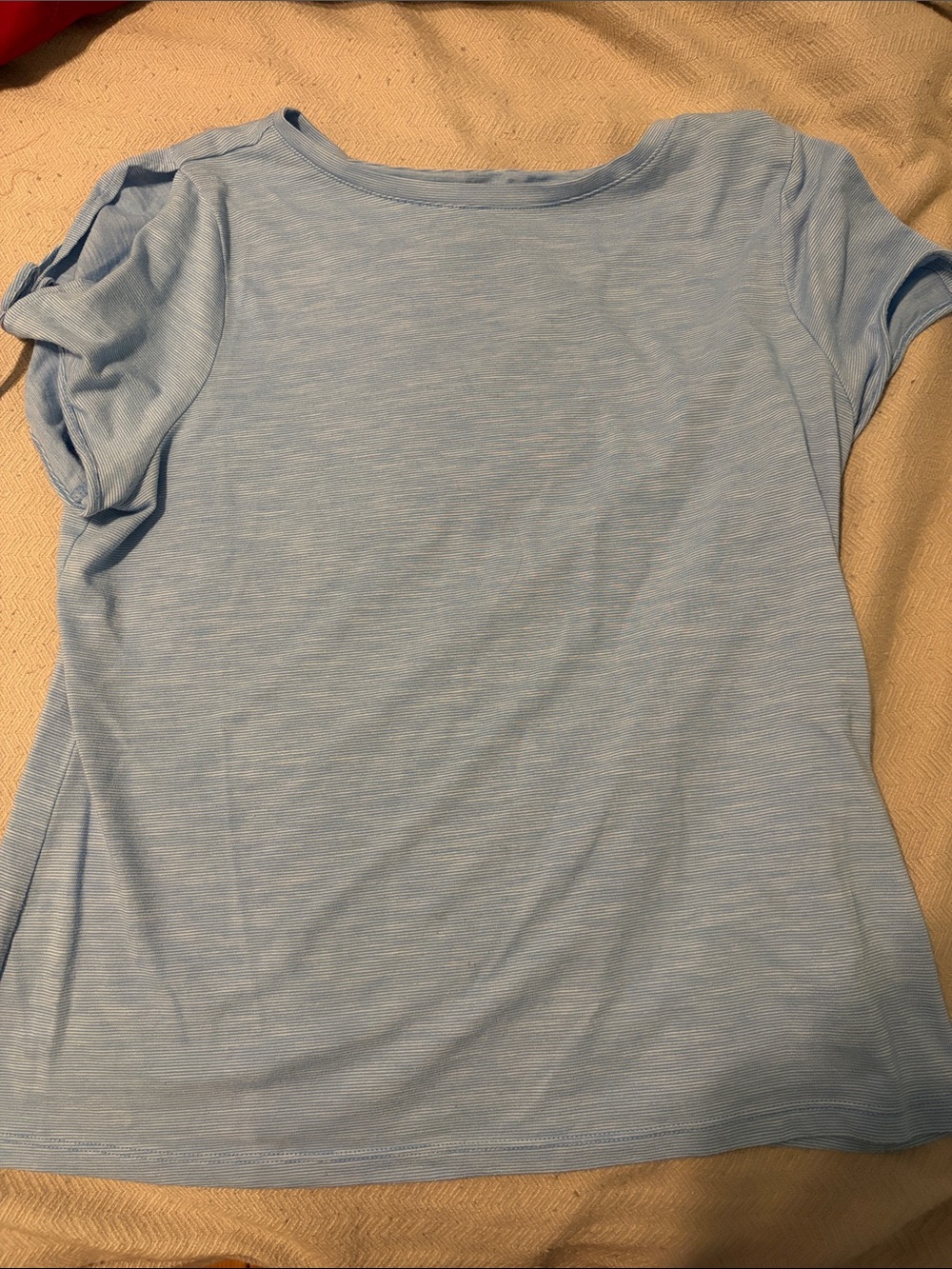 Talbots Pale Blue cold shoulder Short Sleeve Women's Tee